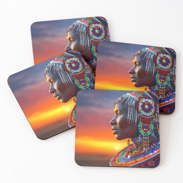 Item preview, Maasai Woman Adorned in Vibrant Traditional Beads designed and sold by Artessie.