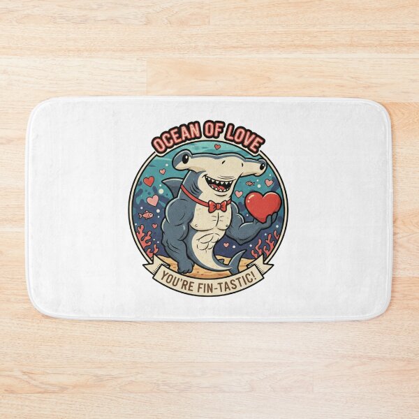 Item preview, Ocean of Love – You’re Fin-tastic Cute Shark Valentine Design designed and sold by Fun-and-joy.