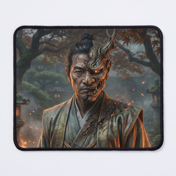 Item preview, Demonic Samurai Warrior in Autumn Fire – Mori no Akari Series designed and sold by Mori-no-Akari.