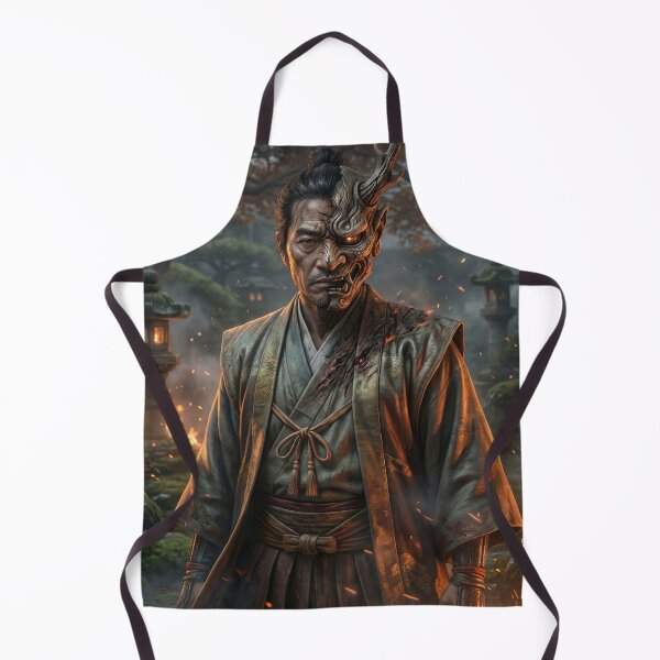 Item preview, Demonic Samurai Warrior in Autumn Fire – Mori no Akari Series designed and sold by Mori-no-Akari.