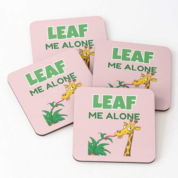 Item preview, Leaf Me Alone – Funny Giraffe Illustration Design designed and sold by PrintableHaven.