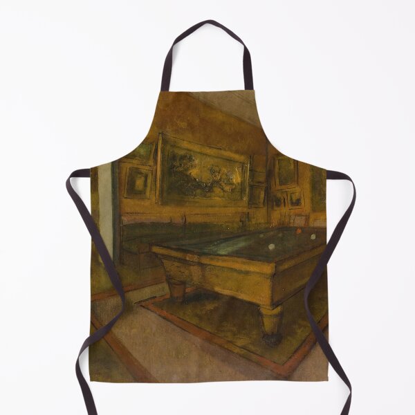 Item preview, Billiard Room at Menil Hubert by Edgar Degas: Impressionist Interior Poster designed and sold by artofuniverse.