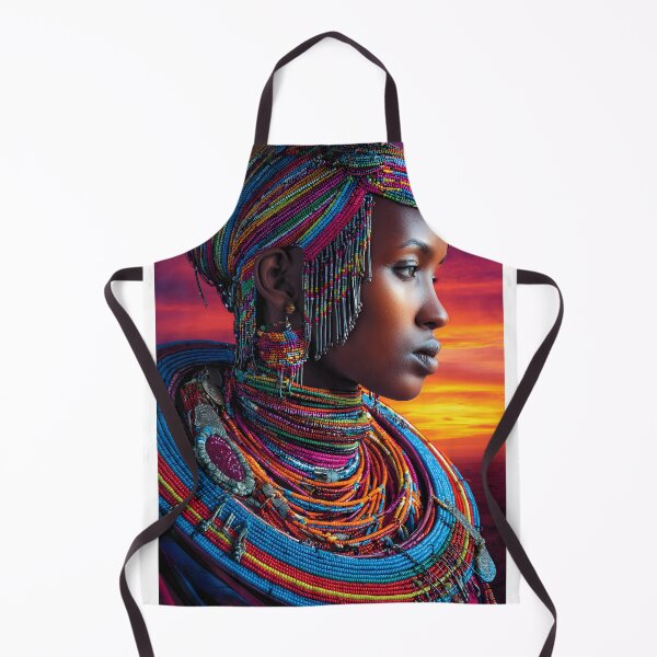 Item preview, Maasai Woman Adorned in Vibrant Traditional Beads designed and sold by Artessie.