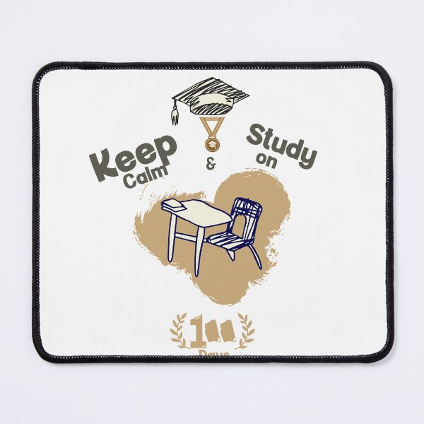 Item preview, "100 Days of Study – Stay Calm & Motivated Student Shirt Design" designed and sold by kzeros.