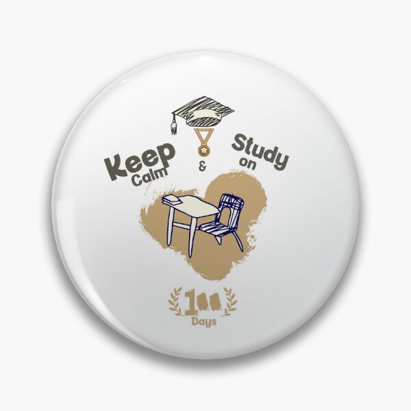 Item preview, "100 Days of Study – Stay Calm & Motivated Student Shirt Design" designed and sold by kzeros.