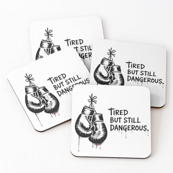 Item preview, Tired But Still Dangerous Boxing Meme Shirt – Banksy Style Fighter Humor designed and sold by WSPrintCrafter.