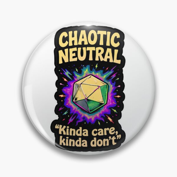 Artikelvorschau, Chaotisch neutral – Irgendwie interessiert, irgendwie auch nicht. Farbenfrohes D20-RPG-Design entworfen und verkauft von RpgTools.