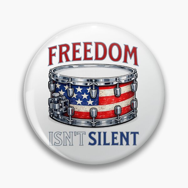 Item preview, Freedom Isnt Silent Patriotic Drummer designed and sold by clarabersetart.