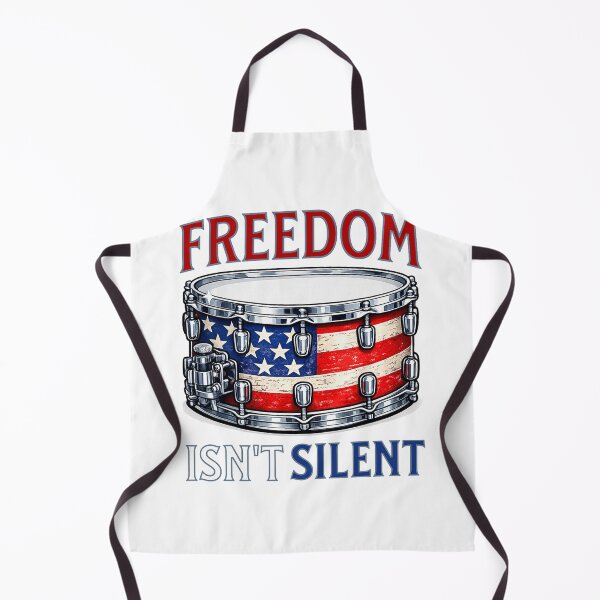 Item preview, Freedom Isnt Silent Patriotic Drummer designed and sold by clarabersetart.