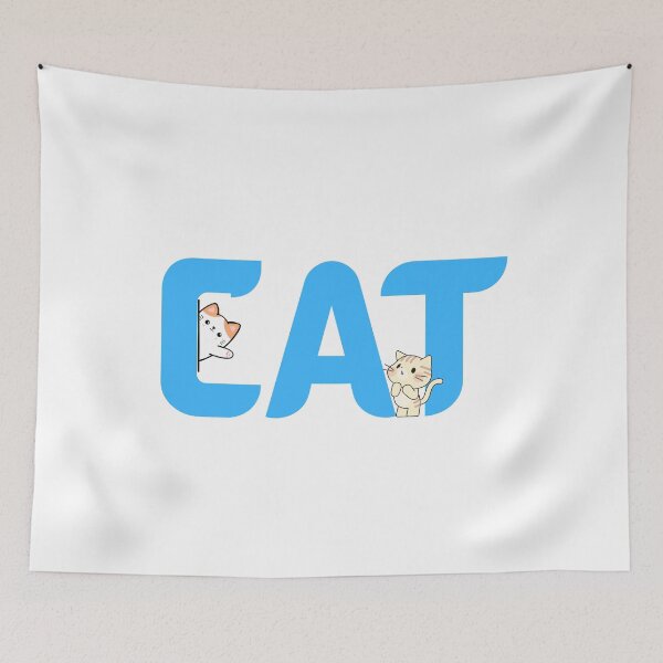 Item preview, Peeking Cats - Two Cute Cats On A Typography Adventure designed and sold by Love3Happy.