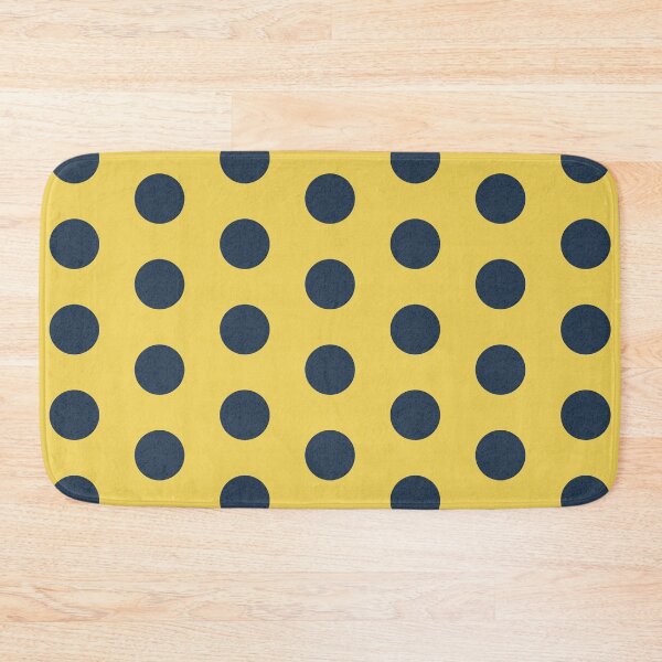 Item preview, Navy Polka Dots on Yellow designed and sold by zamzan.