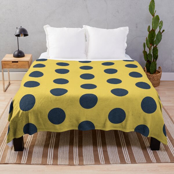 Item preview, Navy Polka Dots on Yellow designed and sold by zamzan.