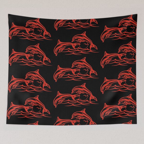 Item preview, Red dolphins designed and sold by Lagueny.