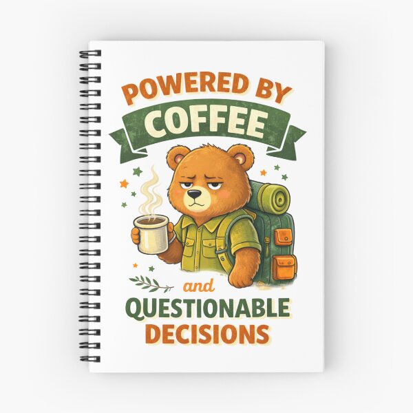 Item preview, Powered by Coffee and Questionable Decisions designed and sold by PossumsWorkshop.