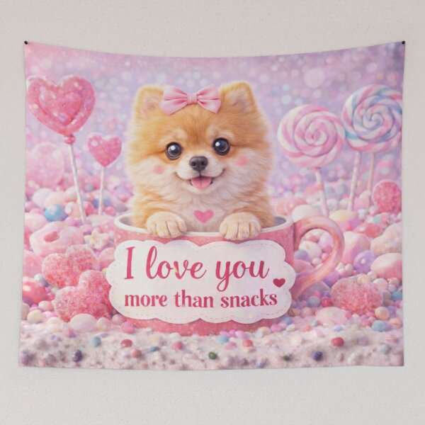 Item preview, Pomeranian Puppy Loves Snacks designed and sold by GivingJoy.