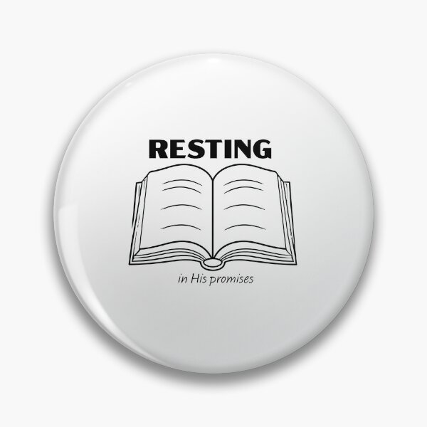 Item preview, Resting In His Promises – Christian Faith Typography T-Shirt Design designed and sold by CrossCrafted.