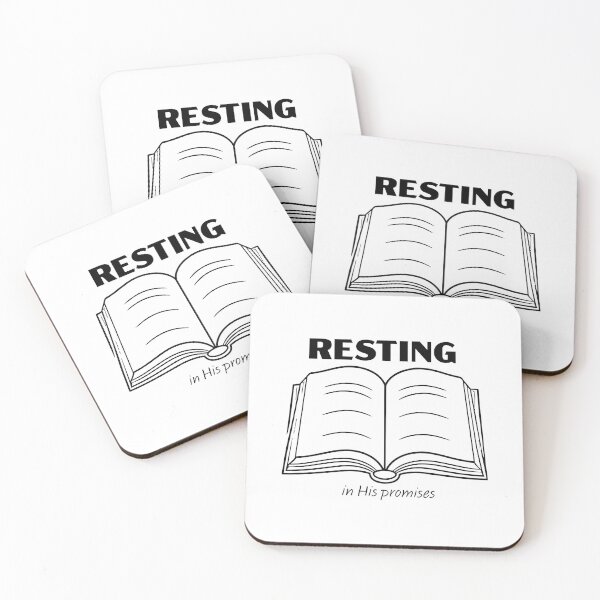 Item preview, Resting In His Promises – Christian Faith Typography T-Shirt Design designed and sold by CrossCrafted.