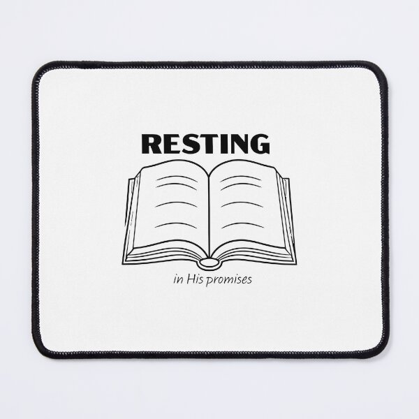 Item preview, Resting In His Promises – Christian Faith Typography T-Shirt Design designed and sold by CrossCrafted.