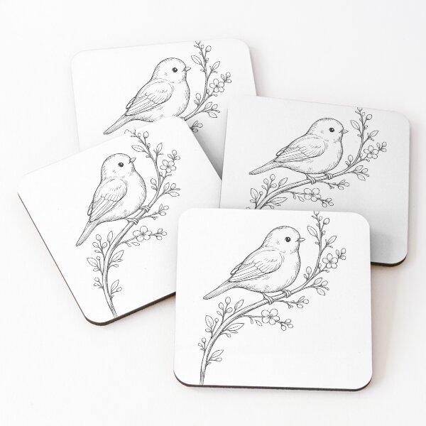 Artikelvorschau, Minimalistische botanische Vogel-Linienzeichnung entworfen und verkauft von Melody Printable.