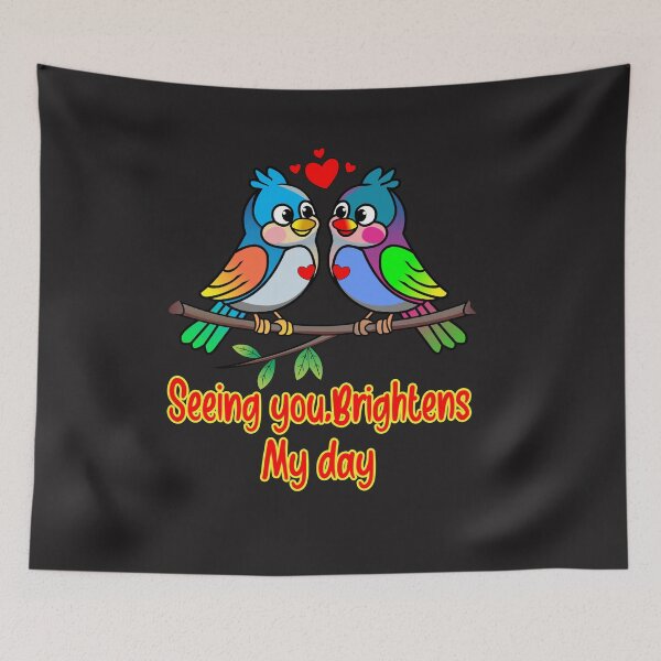Item preview, SEEING YOU, BRIGHTENS MY DAY-T-shirt design for valentines, simple, unique and customized  designed and sold by RJRDesignStore1.