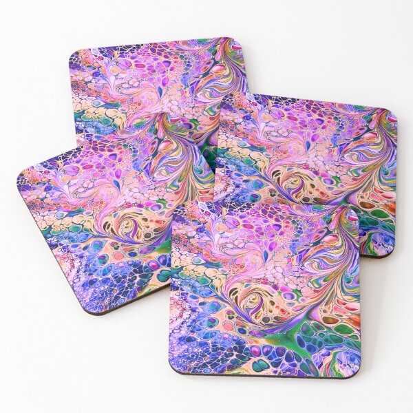Item preview, FluidArt pink marbled neon designed and sold by NightRaida.