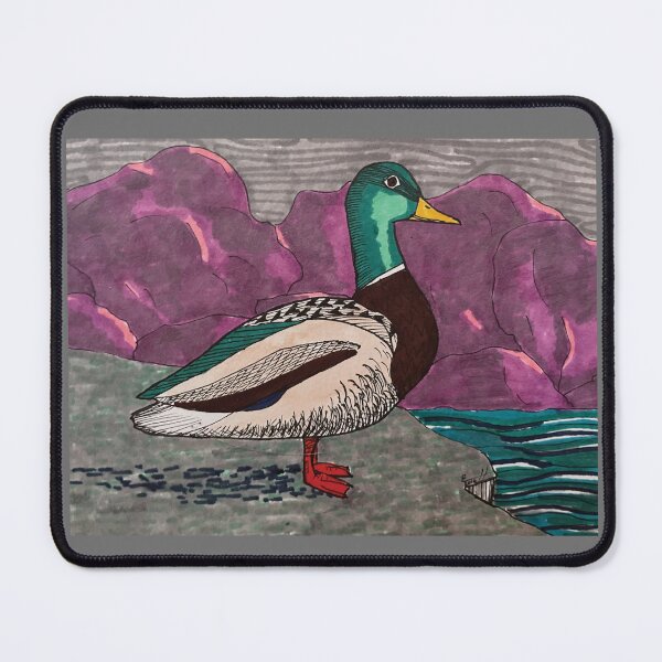 Item preview, Hand drawn Mallard Duck, pen and watercolour designed and sold by Sheridanlongdog.