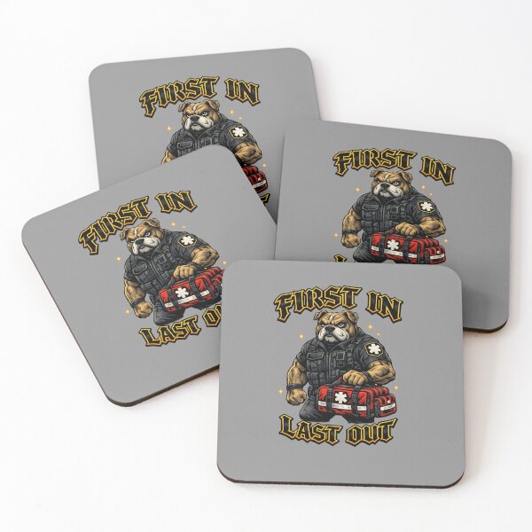Item preview, First In Last Out EMT Bulldog – Emergency Medical Hero Art designed and sold by ClinicalHubs.