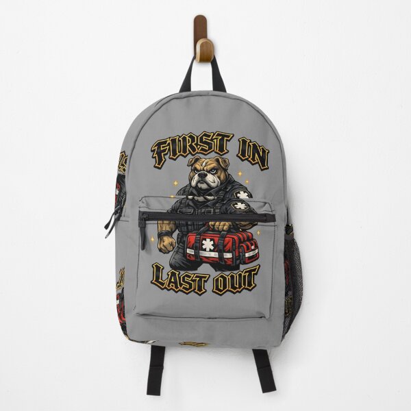 Item preview, First In Last Out EMT Bulldog – Emergency Medical Hero Art designed and sold by ClinicalHubs.