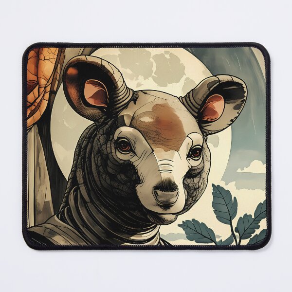 Item preview, Moonlit Guardian: Vintage Mystical Anthropomorphic Armadillo Illustration designed and sold by artearcade.