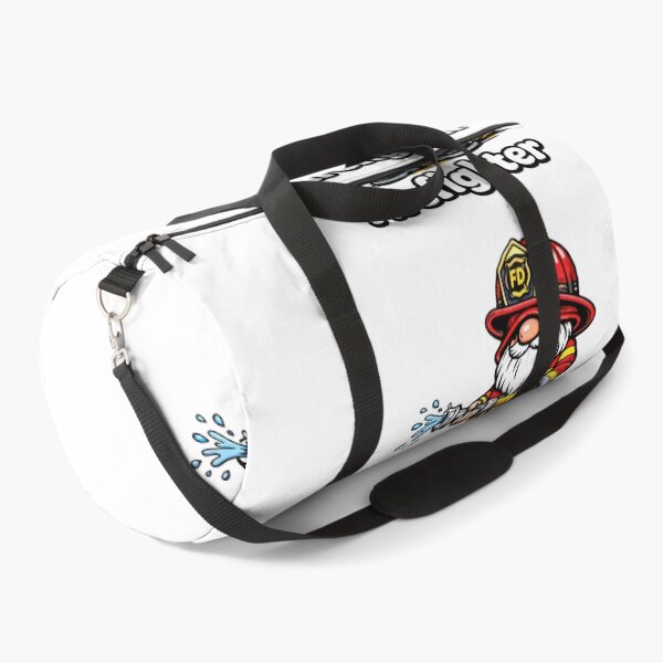 Item preview, Firefighter Gnome – Cute Fireman Holding Hose Cartoon Design designed and sold by Moriarty's Digital Visions.