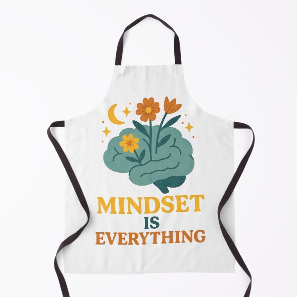 Item preview, Mindset Is Everything Floral Brain Inspirational Quote. designed and sold by The-T-In-Retro.