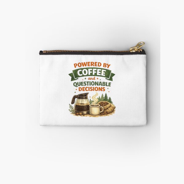 Item preview, Powered by Coffee and Questionable Decisions designed and sold by PossumsWorkshop.