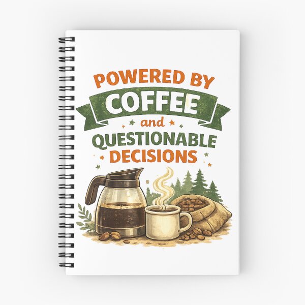 Item preview, Powered by Coffee and Questionable Decisions designed and sold by PossumsWorkshop.