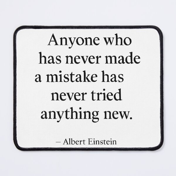 Item preview, Never Tried Anything New – Albert Einstein Quote Minimalist Design (Black Font) designed and sold by TshirtsLabs.