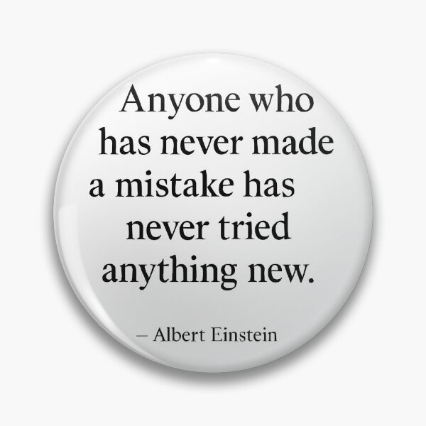 Item preview, Never Tried Anything New – Albert Einstein Quote Minimalist Design (Black Font) designed and sold by TshirtsLabs.