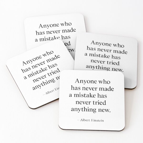 Item preview, Never Tried Anything New – Albert Einstein Quote Minimalist Design (Black Font) designed and sold by TshirtsLabs.