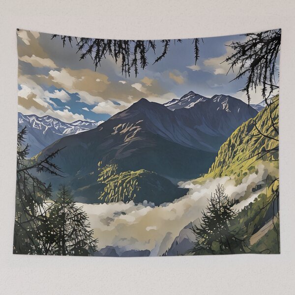 Item preview, Mountain View in Summer designed and sold by tomorrowsart.