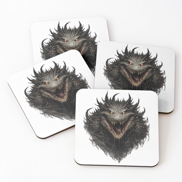 Item preview, Demonic crocodile creature with fiery gaze designed and sold by bebeshoppl.