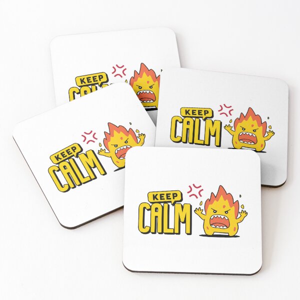 Item preview, Keep Calm… I’m Not Calm – Cute Angry Fire Character designed and sold by LETSGOPICNIC.