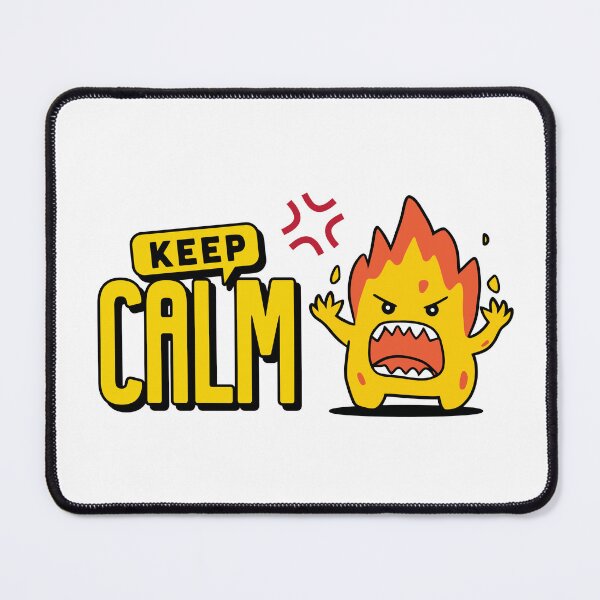 Item preview, Keep Calm… I’m Not Calm – Cute Angry Fire Character designed and sold by LETSGOPICNIC.