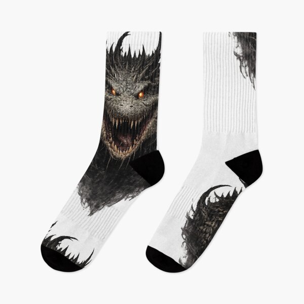 Item preview, Demonic crocodile creature with fiery gaze designed and sold by bebeshoppl.