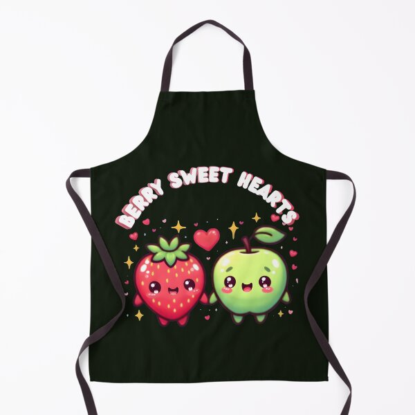 Item preview, Berry Sweet Hearts – Cute Strawberry and Apple Couple Valentine Love Illustration designed and sold by HopeAndHustle.