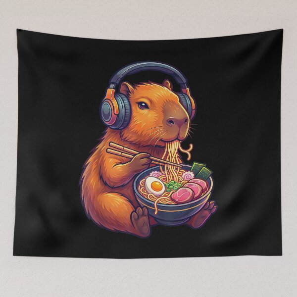 Item preview, Funny Capybara Ramen Japanese Art for Men Women Kids , Capybara Gift Lover  designed and sold by DZIRI NAJAT.