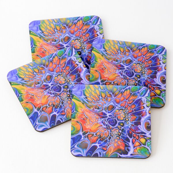 Item preview, FluidArt #o24 marbled orange neon designed and sold by NightRaida.