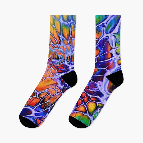 Item preview, FluidArt #o24 marbled orange neon designed and sold by NightRaida.