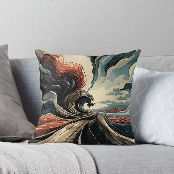 Item preview, Surreal Wave Canyon: Dreamlike Ocean & Desert Landscape Art designed and sold by artearcade.