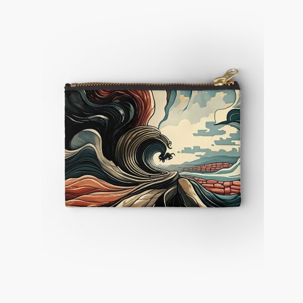 Item preview, Surreal Wave Canyon: Dreamlike Ocean & Desert Landscape Art designed and sold by artearcade.