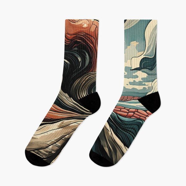 Item preview, Surreal Wave Canyon: Dreamlike Ocean & Desert Landscape Art designed and sold by artearcade.