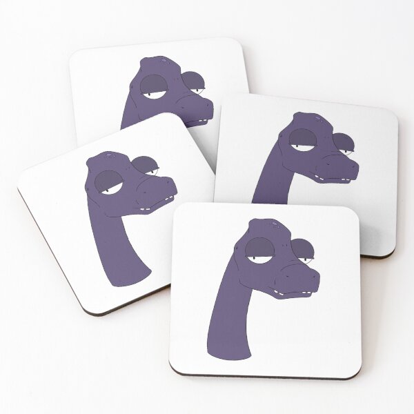 Item preview, Sleepy Brachiosaurus – Cute Funny Cartoon Dinosaur Sticker designed and sold by DanWils.