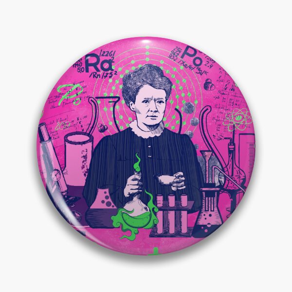 Item preview, Maria Skłodowska-Curie in green and pink; Radiant minds designed and sold by Drawmecute.